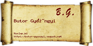 Butor Gyöngyi névjegykártya