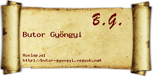 Butor Gyöngyi névjegykártya