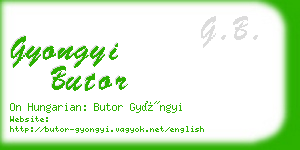 gyongyi butor business card